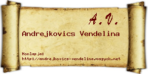 Andrejkovics Vendelina névjegykártya